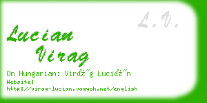 lucian virag business card